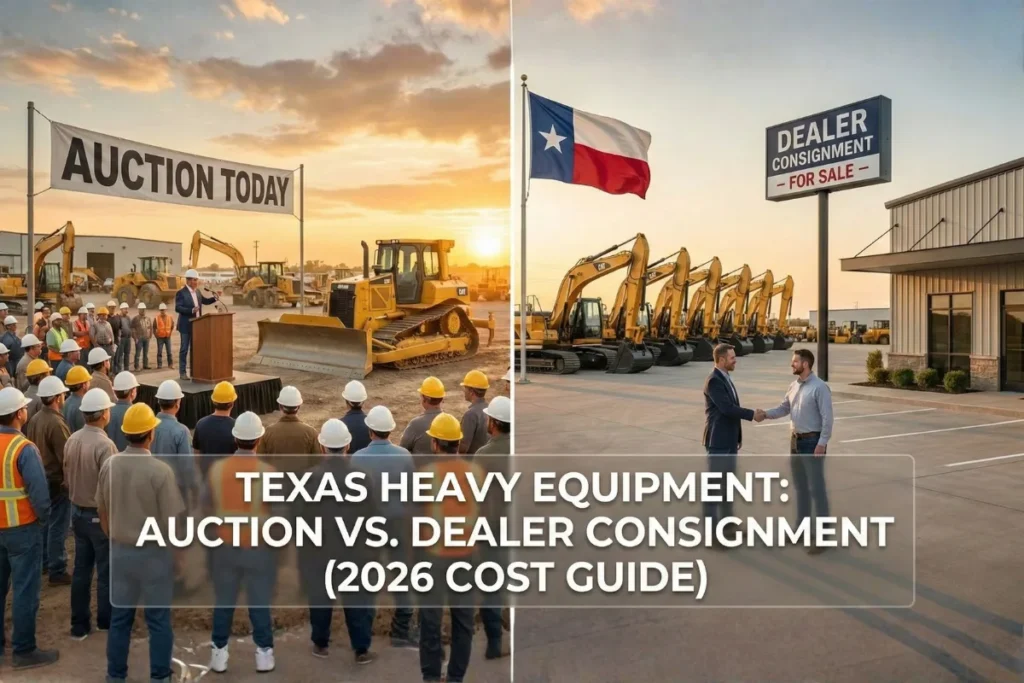 Selling heavy equipment in texas auction vs dealer consignment